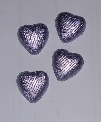 LILAC FOILED CHOCOLATE HEARTS