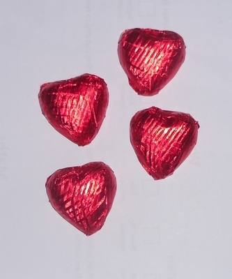 RED FOILED CHOCOLATE HEARTS