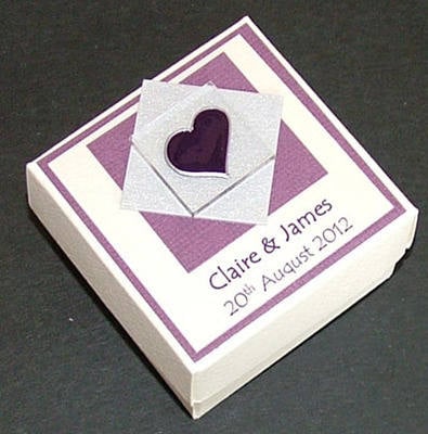 ASSYNT FAVOUR BOX Purple - personalised (box only)