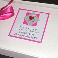 ASSYNT (PINK) personalised wedding guest book