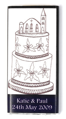 BLACK & WHITE CAKE - large chocolate bar 40g
