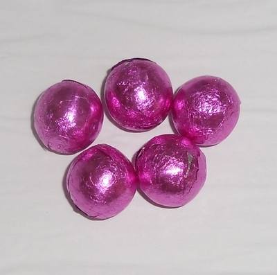 PINK FOILED CHOCOLATE BALLS