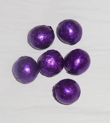 PURPLE FOILED CHOCOLATE BALLS