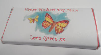 PAIR OF BUTTERFLIES - large chocolate bar 40g