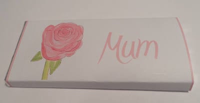 PINK ROSE - large chocolate bar 40g