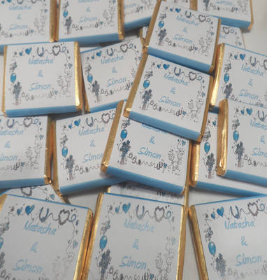 WEDDING BORDER (blue) - mini 4.5g favour