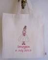 BRIDESMAID (hot pink) personalised cotton party bag (no contents included)