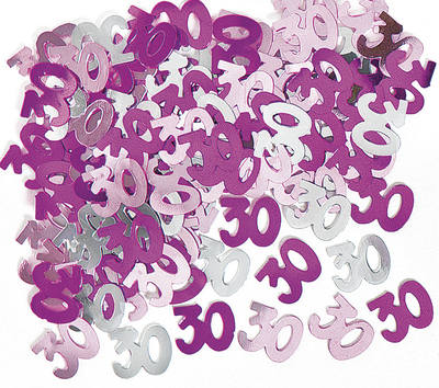 PINK & SILVER 30 CONFETTI