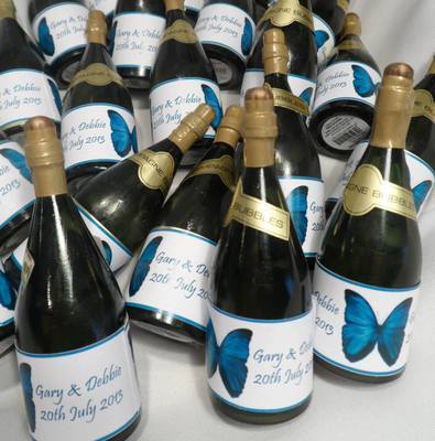 BUTTERFLY (teal) - bubbles (bottle shaped)