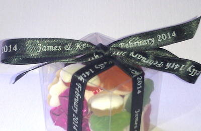 BLACK PERSONALISED RIBBON (10 mm or 15 mm) per metre