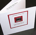 LEVEN (RED) HANDMADE CLASSIC FOLD INVITATION CARD