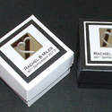 FAVOUR BOX (black & white) - personalised (box only)
