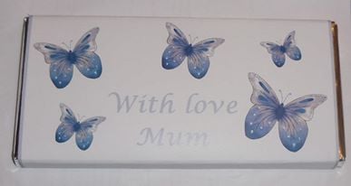 BUTTERFLIES (BLUE) - large chocolate bar 40g