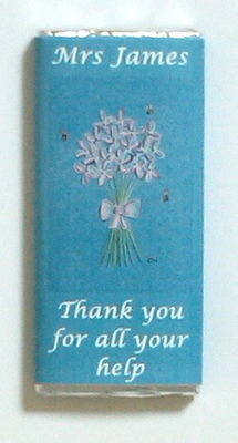 PINK FLOWER BUNCH - large chocolate bar 40g