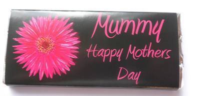 GERBERA (BRIGHT PINK) - large chocolate bar 40g