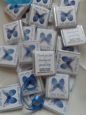 BUTTERFLY (BLUE) - mini 4.5g chocolate favour