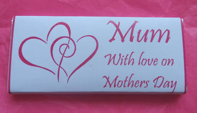 HEARTS ENTWINED (pink) - large chocolate bar 40g