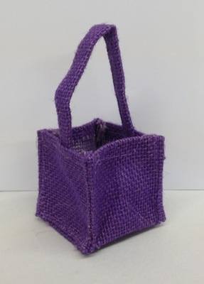 HESSIAN MICRO BAG (purple)