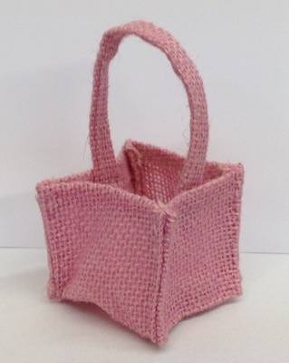 HESSIAN MICRO BAG (rose pink)