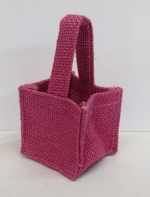HESSIAN MICRO BAG (fuchsia)