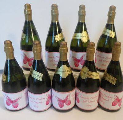 PINK BUTTERFLY - bubbles (bottle shaped)