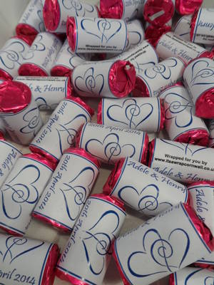 BLUE HEARTS ENTWINED - love hearts (2 sizes)