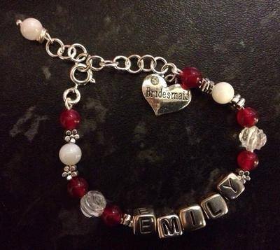 RED PERSONALISED CHILD'S BRACELET