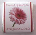PALE PINK GERBERA - mini 4.5g chocolate favour
