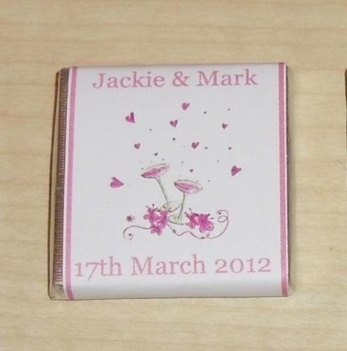 PINK GLASSES - mini 4.5g chocolate favour