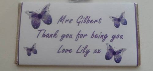 BUTTERFLIES (PURPLE) - large chocolate bar 40g