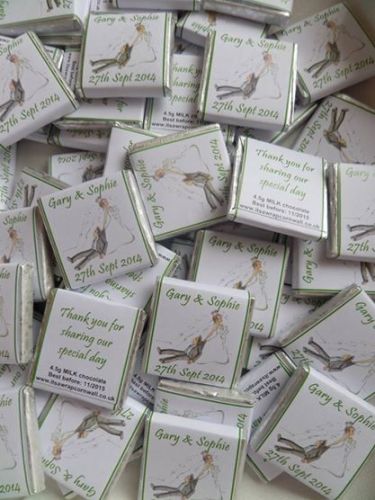 RUNAWAY GROOM (GREEN) - mini 4.5g chocolate favour