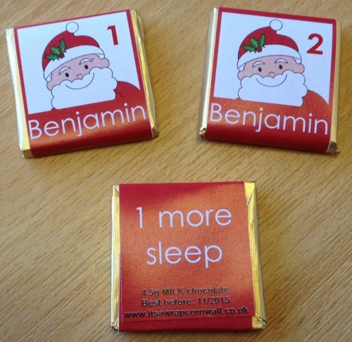 SECRET SANTA - mini 4.5g chocolate bar