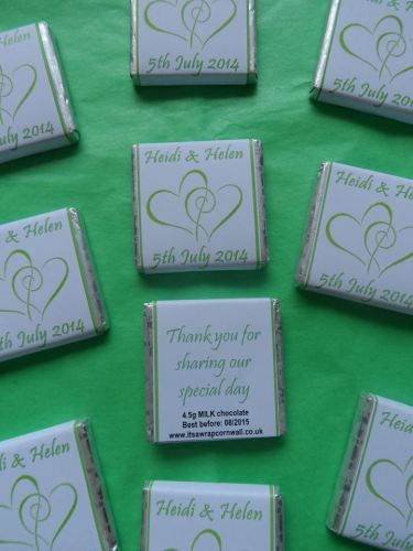 GREEN HEARTS ENTWINED - mini 4.5g favour