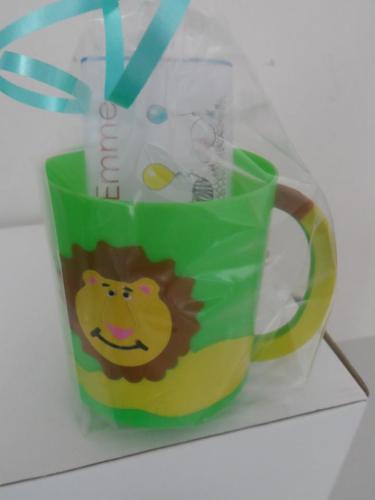 LION CHOC 'n' MUG - 40g personalised bar in child's plastic mug