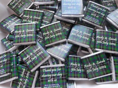 CORNISH HUNTING TARTAN - mini 4.5g chocolate favour