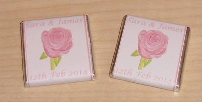 PALE PINK ROSE - mini 4.5g chocolate favour