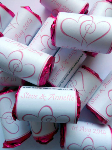 HEARTS ENTWINED (pale pink) - love hearts (2 sizes)