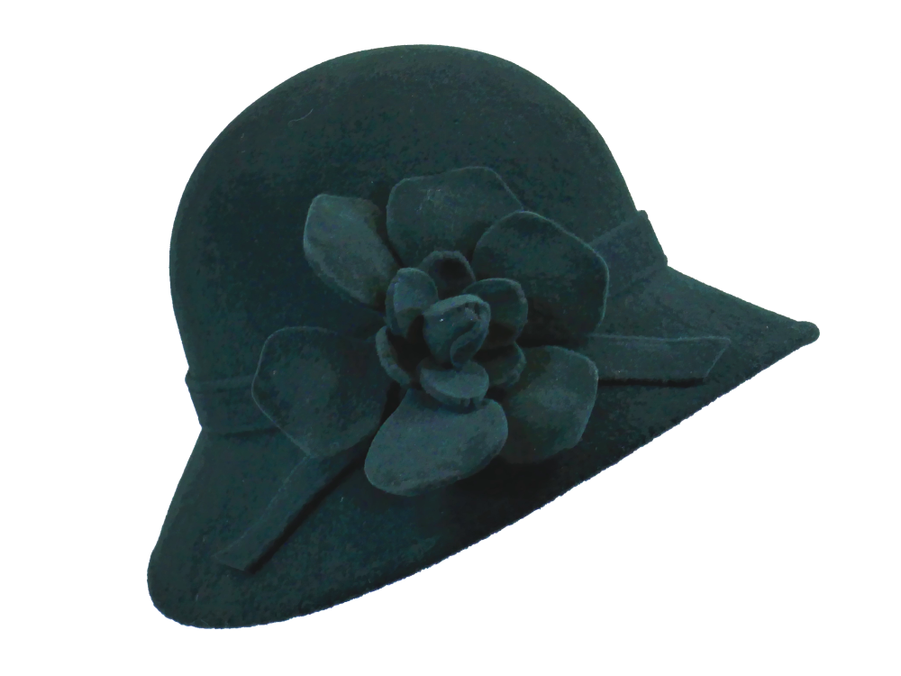 Whiteley Suede Felt Hat in Forest Green 200/941