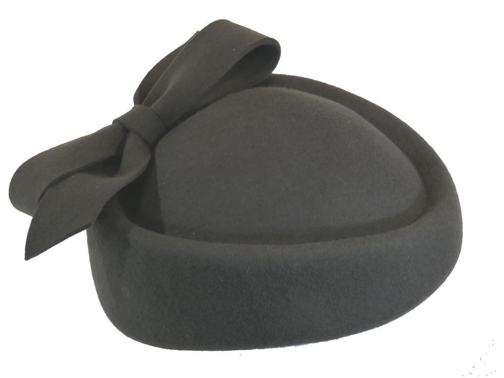 Wool Felt Rolo Hat in Charcoal  JBW-18