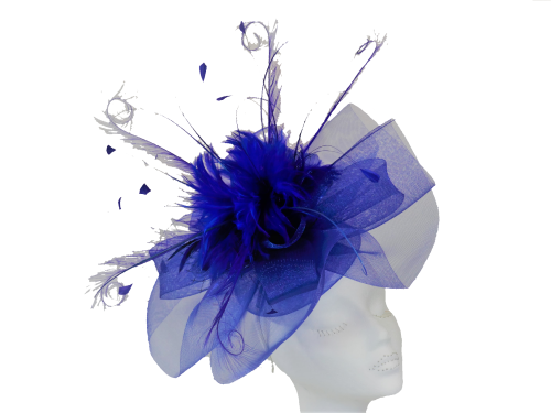 Royal Blue Crin headpiece hattinator ANN-034