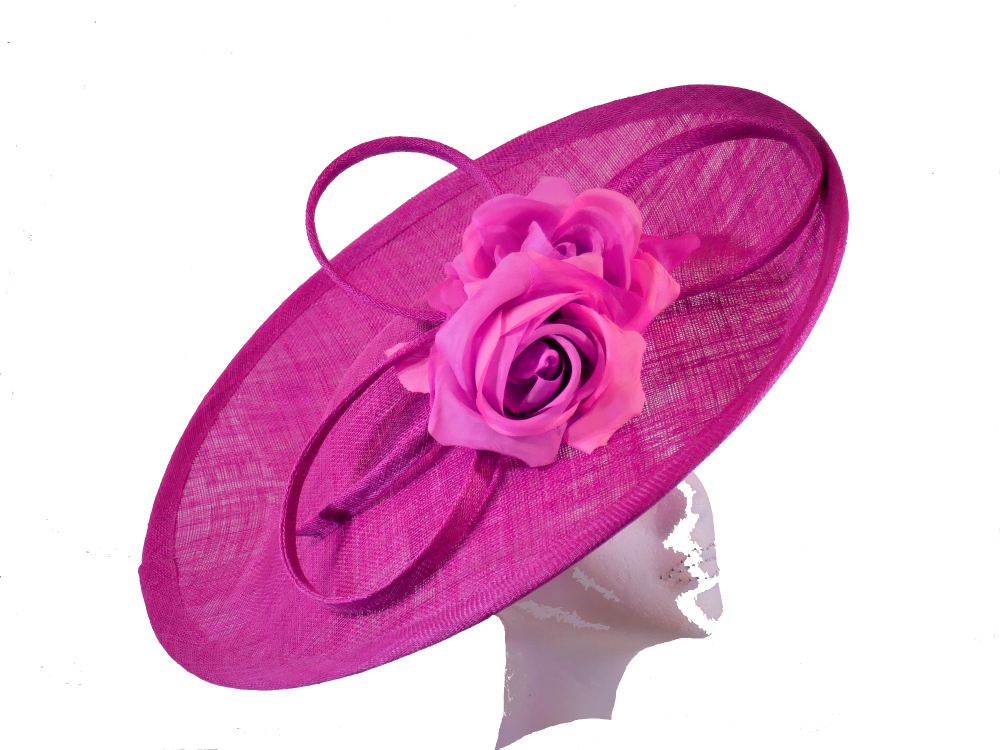 Deep Fushia Pink Disc hat by Whiteley 618/838