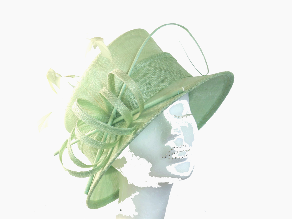 Pale Mint Green hat by Maddox H22