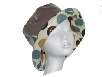Kelly Spotted Rainhat packable lightweight adjustable sizing TAUPE