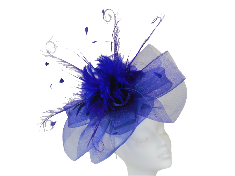 Royal Blue crin headpiece hattinator ANN-034