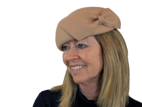 Felt beret by Whiteley in Camel, Navy or Black 567/230