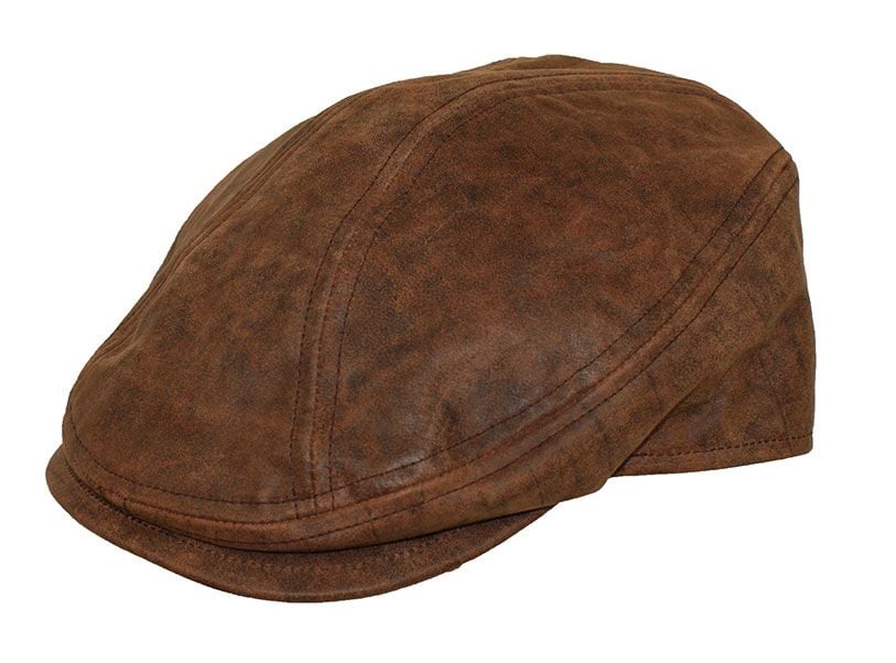 Austin distressed leather cap