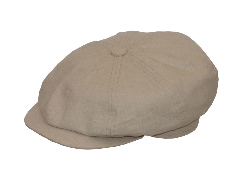 8 piece Linen Gatsby Summer Cap 'Peaky Blinders' style