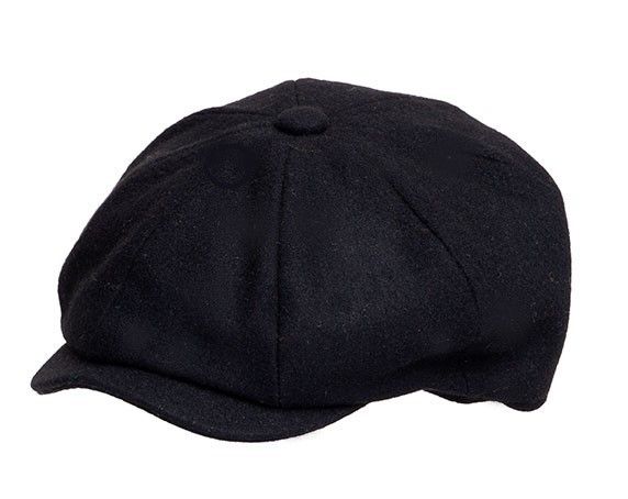 Denton Hats 8 pc black wool Peaky Blinders Melton cap 