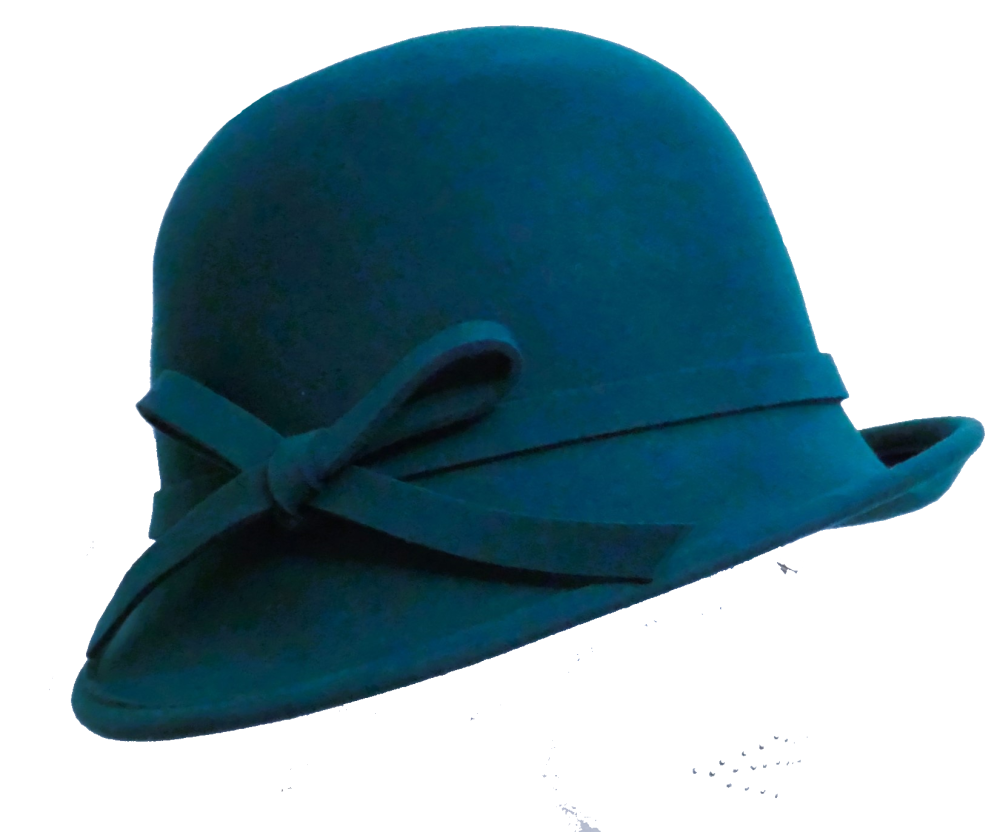 Teal Wool 1920's style Cloche FM-9611