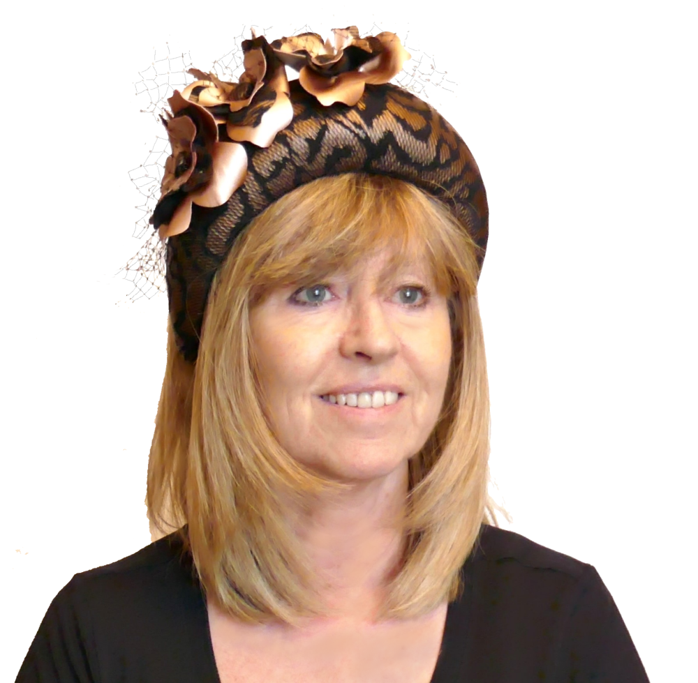 Handmade by Anna at The Beverley Hat Company ANNA-204 - Black & Copper Rose Gold Headband